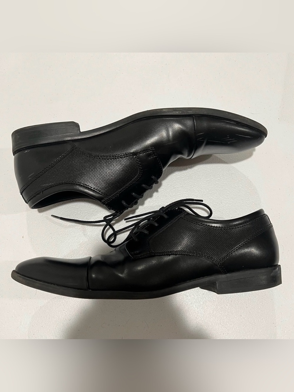 Alfani Quincy Memory Foam Men's 10.5 M, Lace Up Dress Shoes black Oxford Box